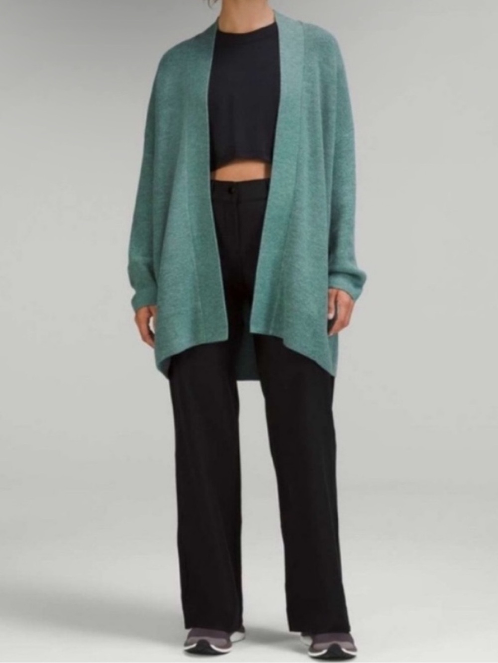 Lululemon Merino Wool-Blend Ribbed Long Wrap Sweater